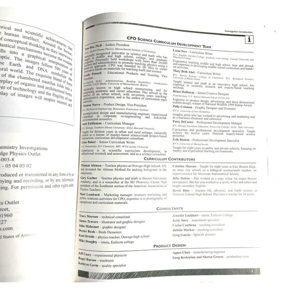 Investigations Integrated Physics And Chemistry Textbook Soft Cover Tom Hsu PhD - Picture 9 of 15